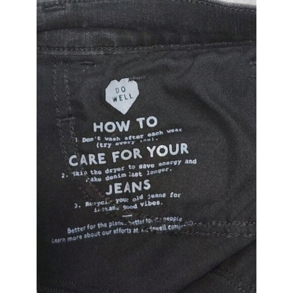 Madewell Jeans Size 31 Womens RoadTripper Skinny Wash Black Denim Pants Stretch - Picture 8 of 12